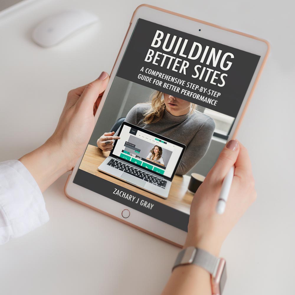 Building Better Sites eBook on tablet device